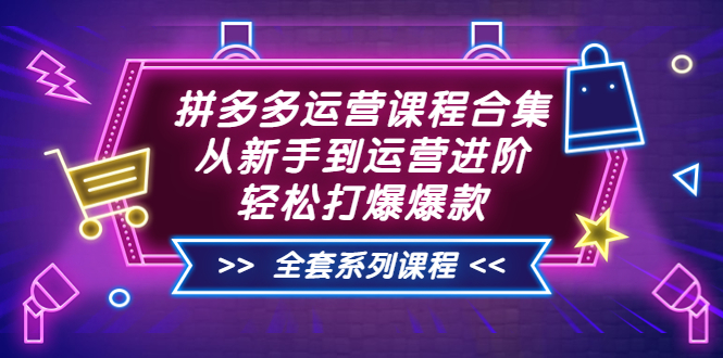 【副业项目3861期】拼多多运营课程合集：从新手到运营进阶，拼多多新手开店教程视频-聚英社副业网