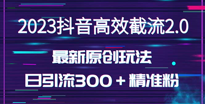 【副业项目5421期】日引300＋创业粉，独家抖音高效截流2.0玩法（价值1280）-聚英社副业网
