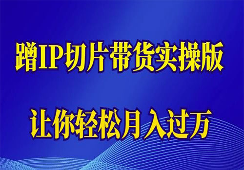 【副业项目6060期】2023蹭这个IP切片带货实操版，让你轻松月入过万（教程+素材）-聚英社副业网