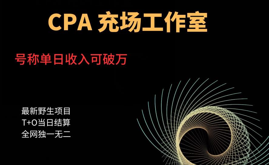 【副业项目6075期】cpa充场工作室，号称单日收入10000+（揭秘）-聚英社副业网