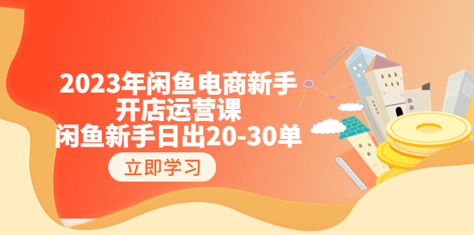 【副业项目6587期】2023年闲鱼电商新手开店运营课：闲鱼新手日出20-30单（18节-实战干货）-聚英社副业网