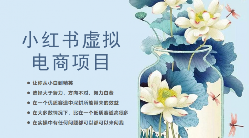 【副业项目6786期】小红书虚拟电商从0到1，让你从小白到精英（20节实操课程）-聚英社副业网
