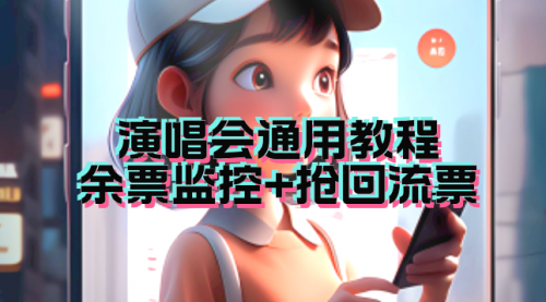 【副业项目7161期】演唱会通用_余票监控+抢回流票（教程+软件）-聚英社副业网