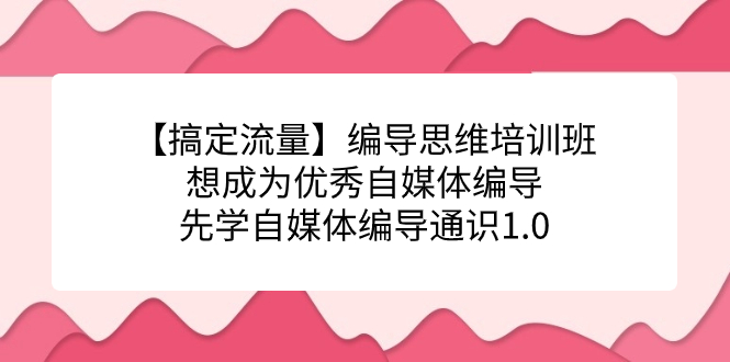 【副业项目7456期】编导思维培训班，想成为优秀自媒体编导先学自媒体编导通识1.0-聚英社副业网