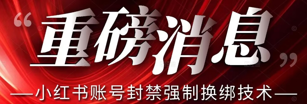 【副业项目7574期】【最新】小红书账号封禁强制换绑技术可日赚300-聚英社副业网
