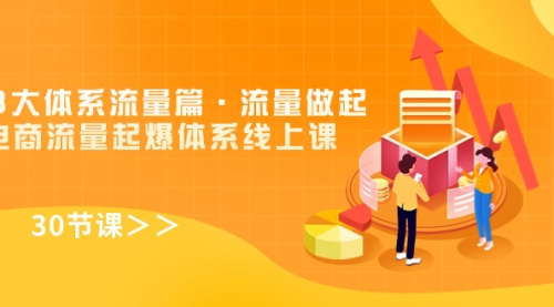 【副业项目7860期】8大体系流量篇·流量做起，电商流量起爆体系线上课（30节课）-聚英社副业网