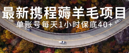 【副业项目8232期】最新携程薅羊毛项目，单账号每天1小时保底收益40+，可矩阵操作-聚英社副业网