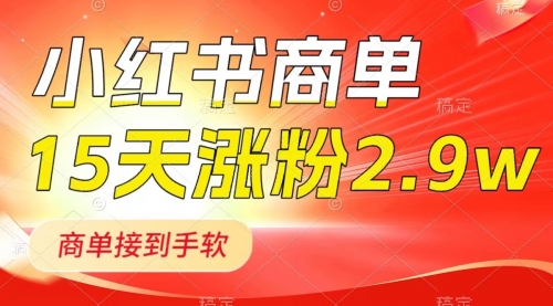 【副业项目8480期】小红书商单最新玩法，新号15天2.9w粉，接单到手软-聚英社副业网