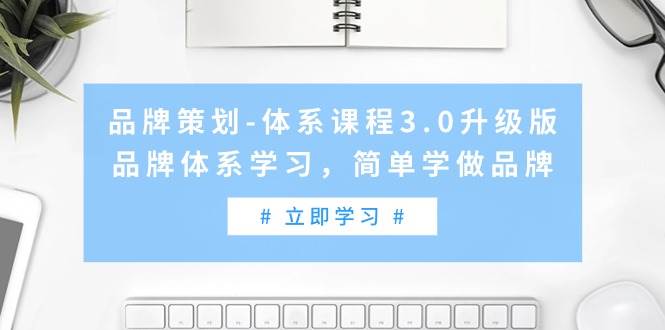 品牌策划-体系课程3.0升级版，品牌体系学习，简单学做品牌（高清无水印）-聚英社副业网
