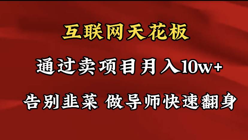 导师训练营互联网的天花板，让你告别韭菜，通过卖项目月入10w+，一定要…-聚英社副业网