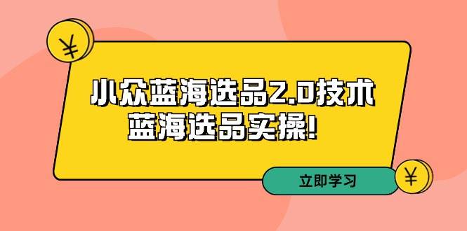 拼多多培训第33期：小众蓝海选品2.0技术-蓝海选品实操！-聚英社副业网