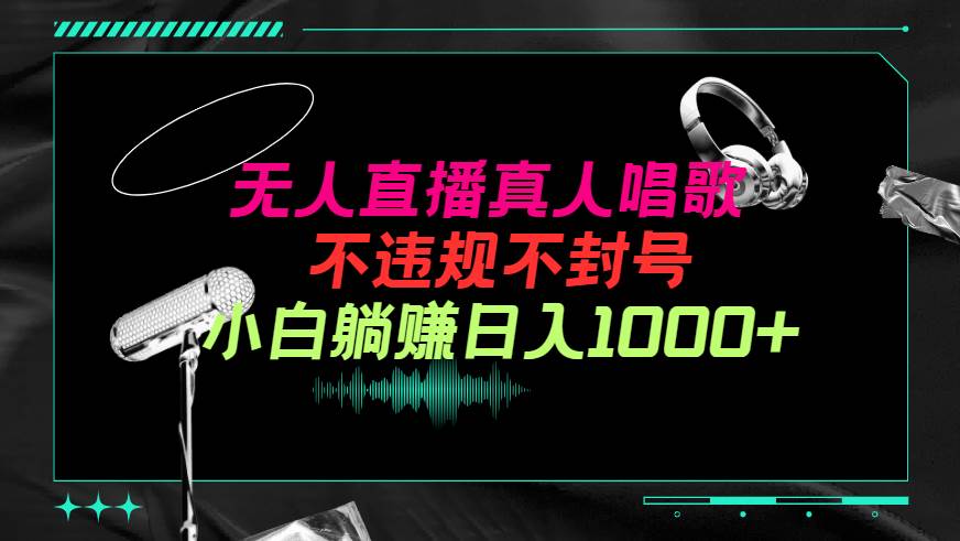 抖音24小时无人直播音乐，不违规，不封号纯撸音浪，小白实操当天日入1000+-聚英社副业网