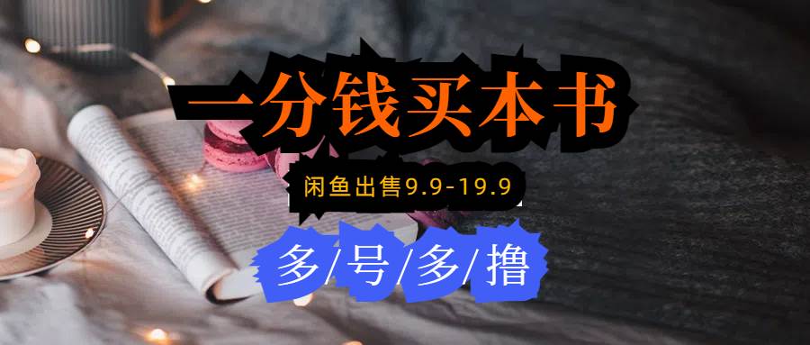 每天花1分钱买一本书，闲鱼出售9.9-19.9不等，多账号多撸 新手小白均可操作-聚英社副业网