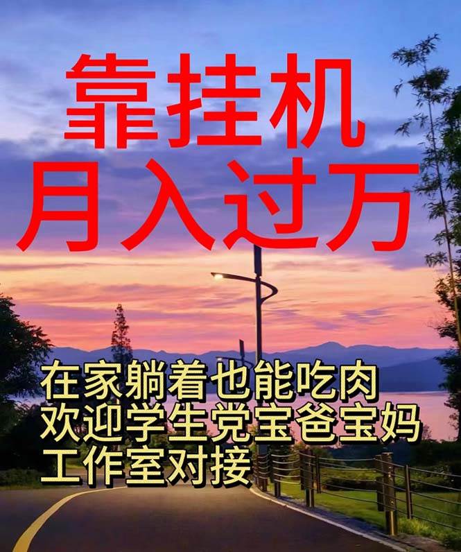 靠挂机，日入1000+，躺着也能吃肉，电脑手机都可挂-聚英社副业网