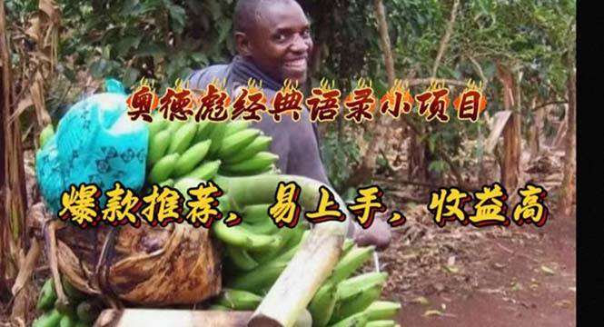 奥德彪经典语录小项目，爆款推荐，易上手，收益高-聚英社副业网