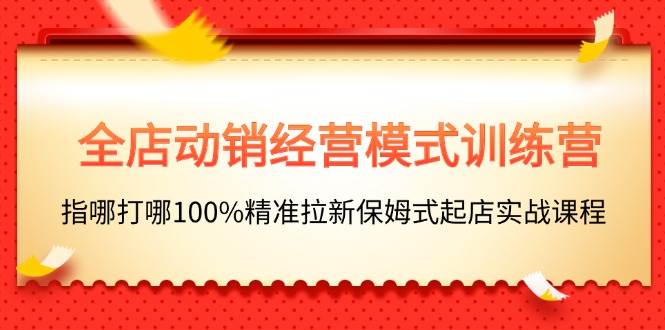 全店动销-经营模式训练营，指哪打哪100%精准拉新保姆式起店实战课程-聚英社副业网