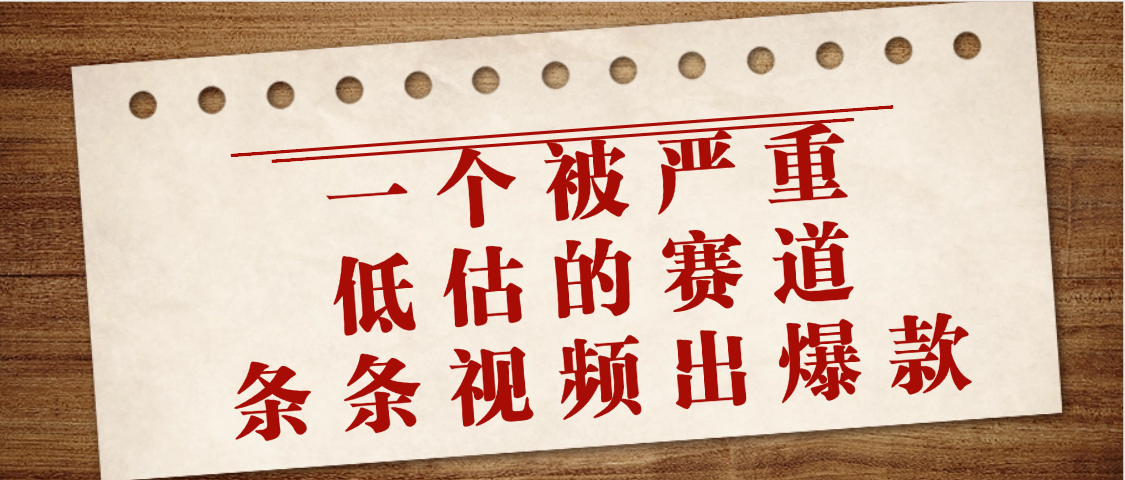 一个被严重低估的赛道，条条视频出爆款，一个月变现3万+-聚英社副业网
