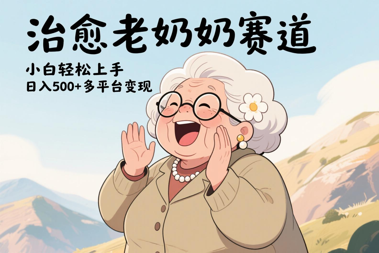 视频号治愈老奶奶赛道，小白轻松上手，日入500+多平台变现-聚英社副业网
