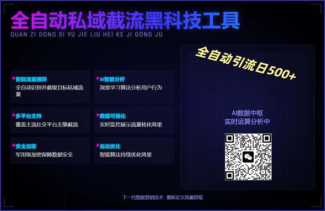 全自动私域截流黑科技工具——全自动引流日500+-聚英社副业网
